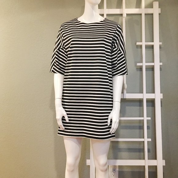 Mango | Black & White Striped Dress - Picture 6 of 6